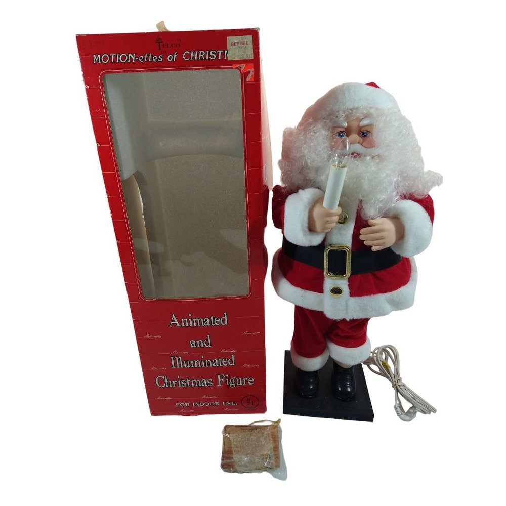 Vintage 1988 Telco Motion-ettes Christmas Santa Claus 24” Animated Illuminated